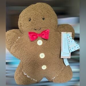LARGE! NEW Cupcakes & Cashmere 18” Gingerbread Man Plush couch chair bed Pillow